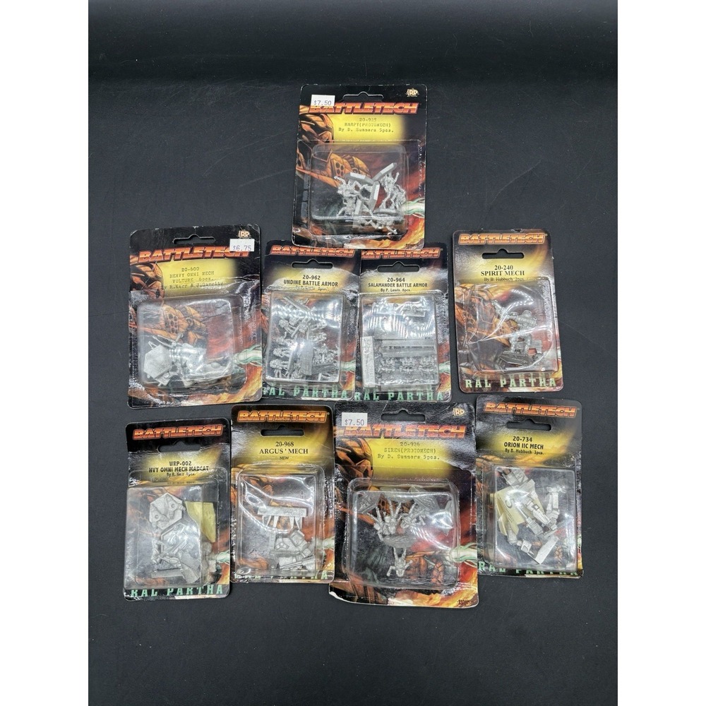 BattleTech Ral Partha Lot of 9 Sealed Mechs & Battle Armor